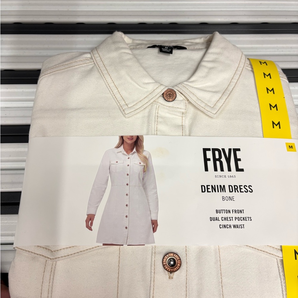 Frye Bone Denim Shirt Dress